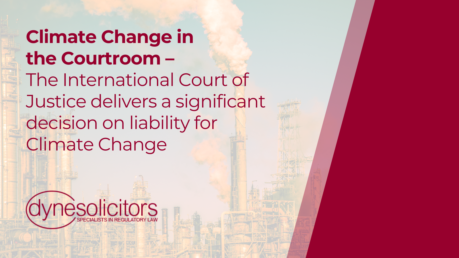 Climate Change in the Courtroom – The International Court of Justice ...